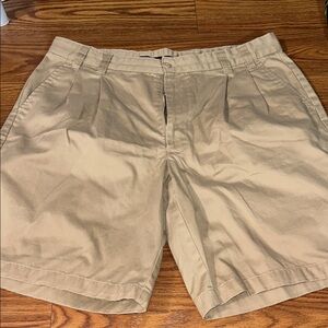 Vintage 90s Duck Head Shorts Pleated Chino USA Cotton Khaki Mens 36 Retro Preppy